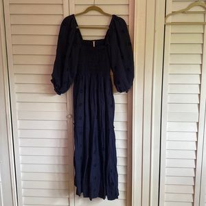 Free People Dahlia Embroidered maxi dress